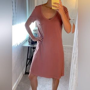 T.la shirt dress - clay/salmonish color size S